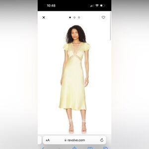 Kayla Midi Dress in Butter Yellow by Tularosa